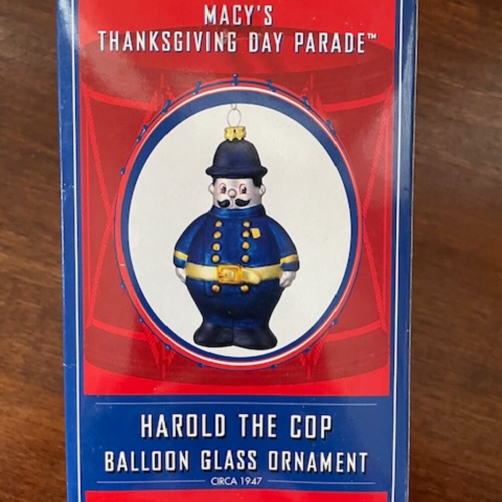 NIB - Limited Edition 2002 Harold the Cop Balloon Glass Ornament